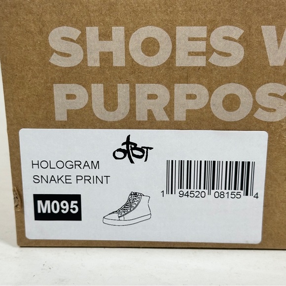 NWB OTBT Hologram in Snake Print High Top Sneaker - Picture 4 of 12